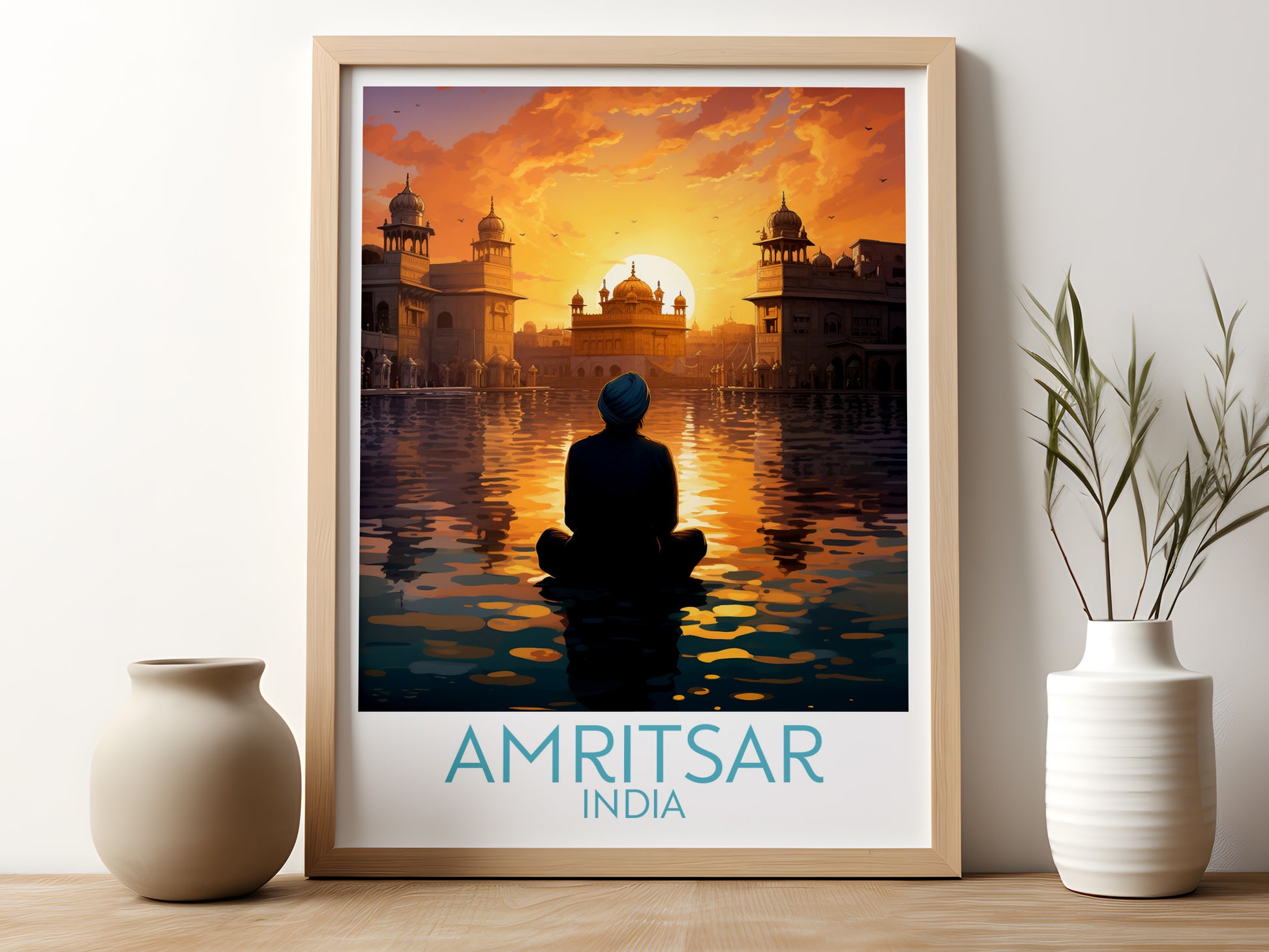 amritsar travel poster for kitchen india