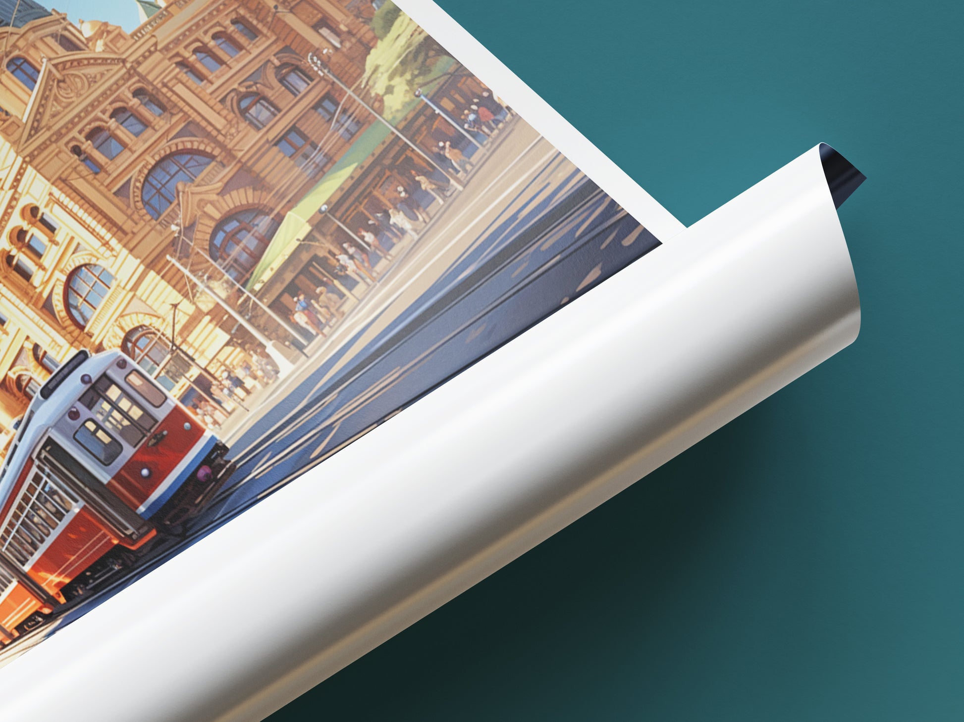 melbourne travel poster tube australia