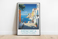 menorca travel poster on the ground balearic islands