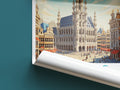 brussels travel poster roll up belgium