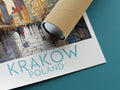 krakow travel poster rolled poland