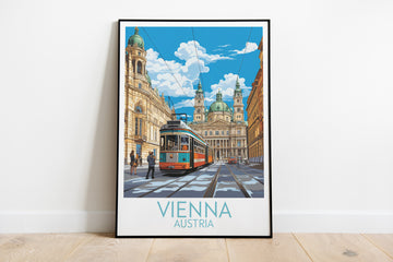 vienna travel poster on the ground austria