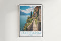 lake garda travel poster hanged on the wall italy