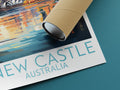 new castle travel poster rolled australia