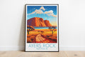 ayers rock travel poster on the ground australia