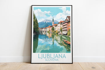 ljubljana travel poster on the ground slovenia