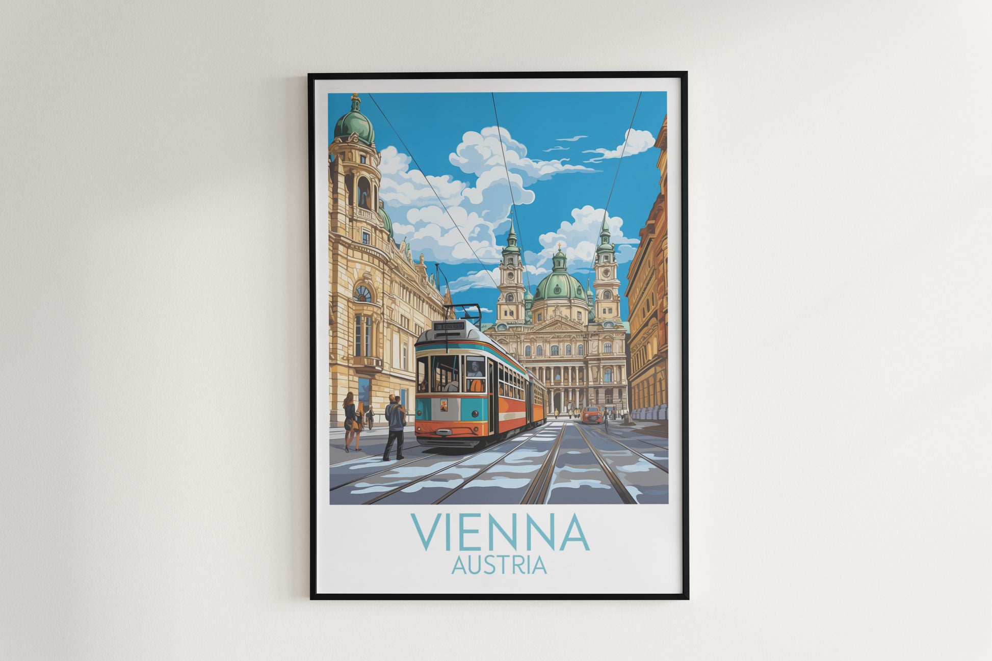 vienna travel poster hanged on the wall austria