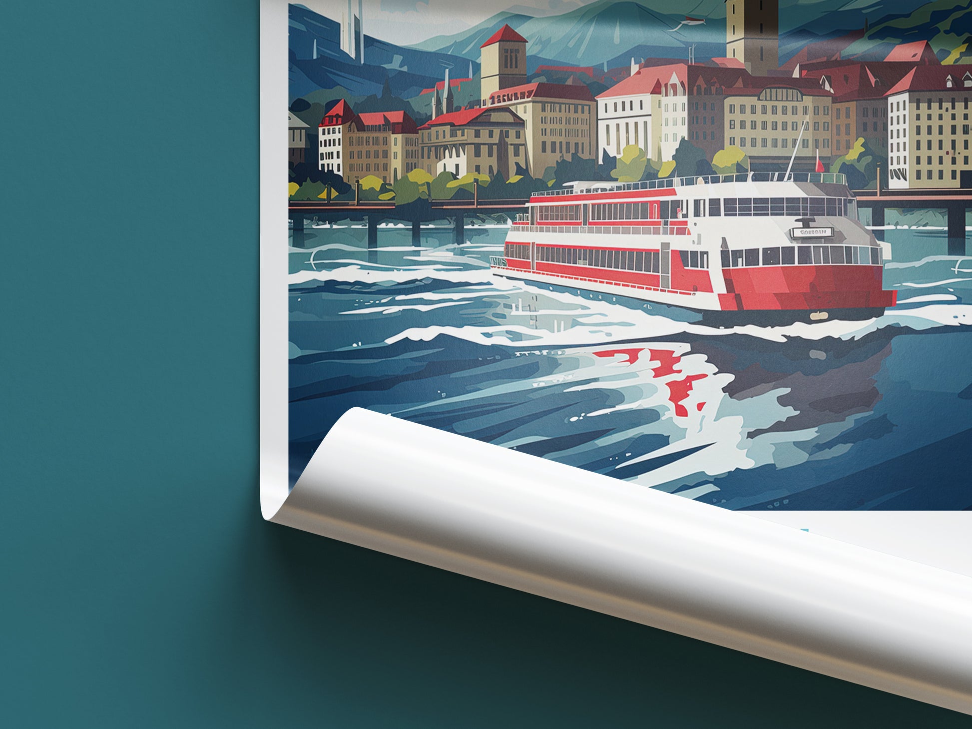 zurich travel poster roll up switzerland