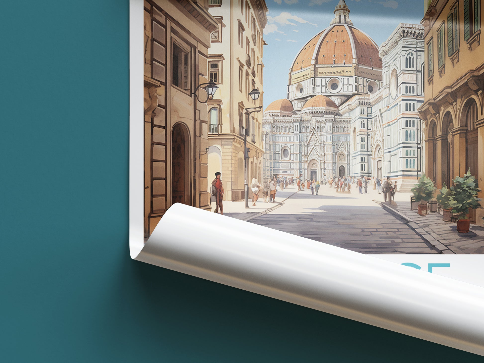 florence travel poster roll up italy