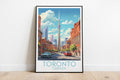 toronto travel poster on the ground canada