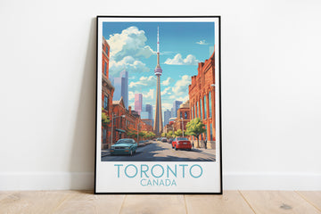 toronto travel poster on the ground canada