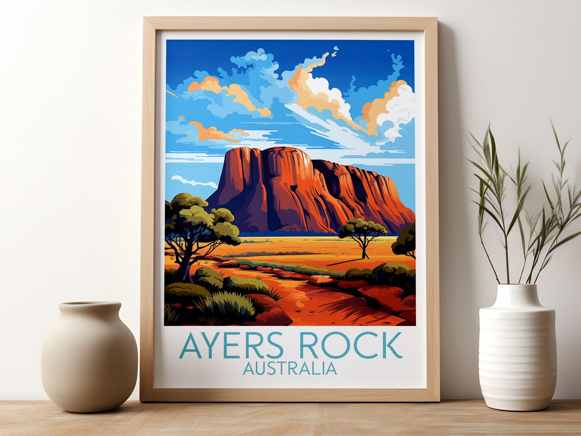 ayers rock travel poster for kitchen australia