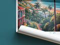 barbados travel poster roll up caribbean