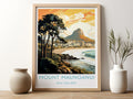 mount maunganui travel poster for kitchen new zealand