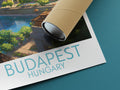 budapest travel poster rolled hungary