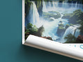 iguazu falls travel poster roll up argentina