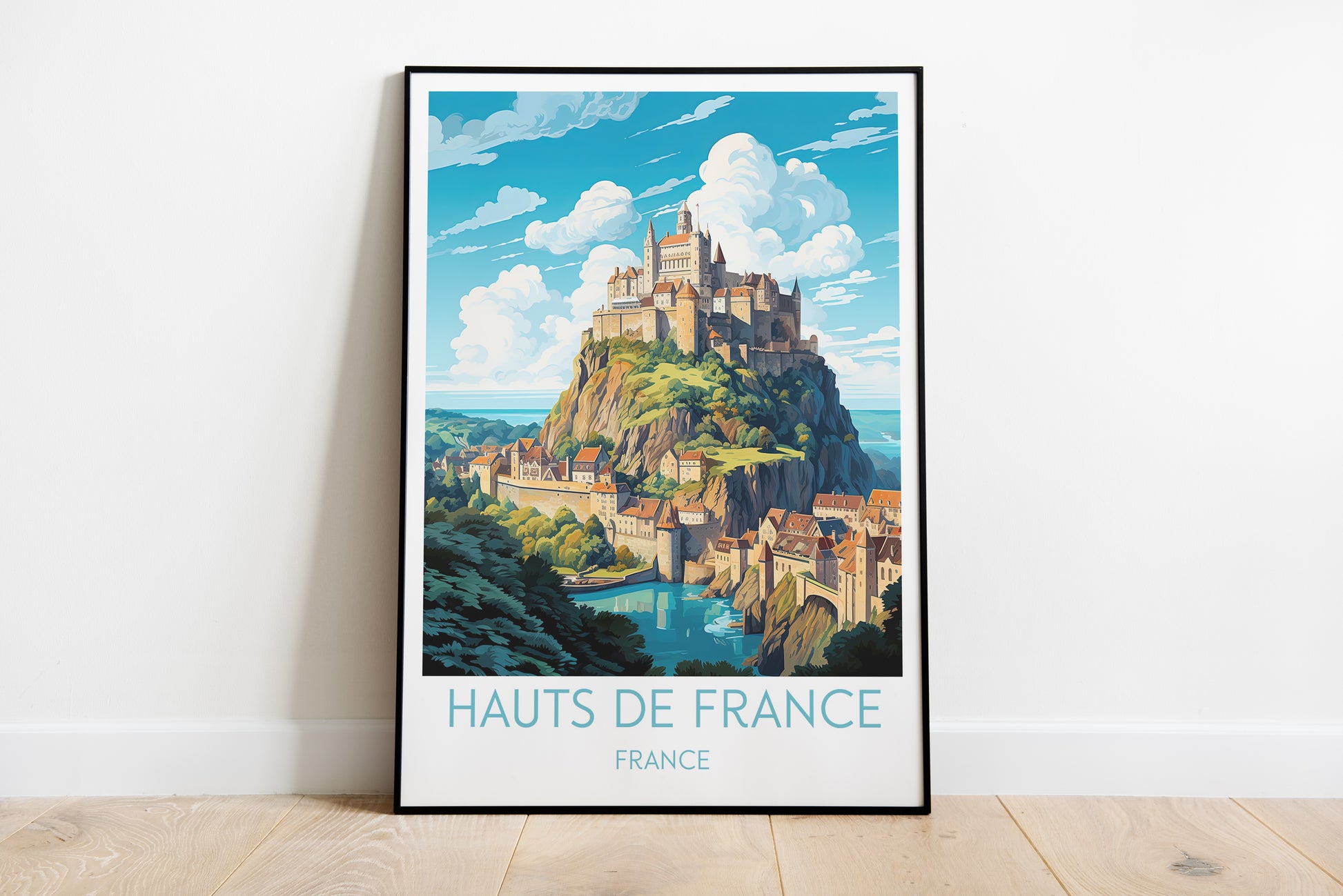 hauts de france travel poster on the ground france