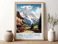 vallorcine travel poster for kitchen france