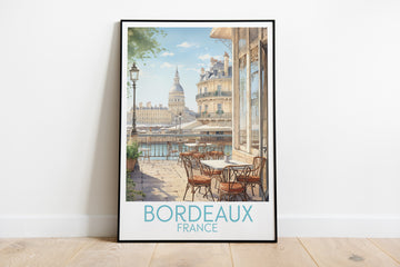 bordeaux travel poster on the ground france