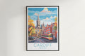 cardiff travel poster hanged on the wall wales