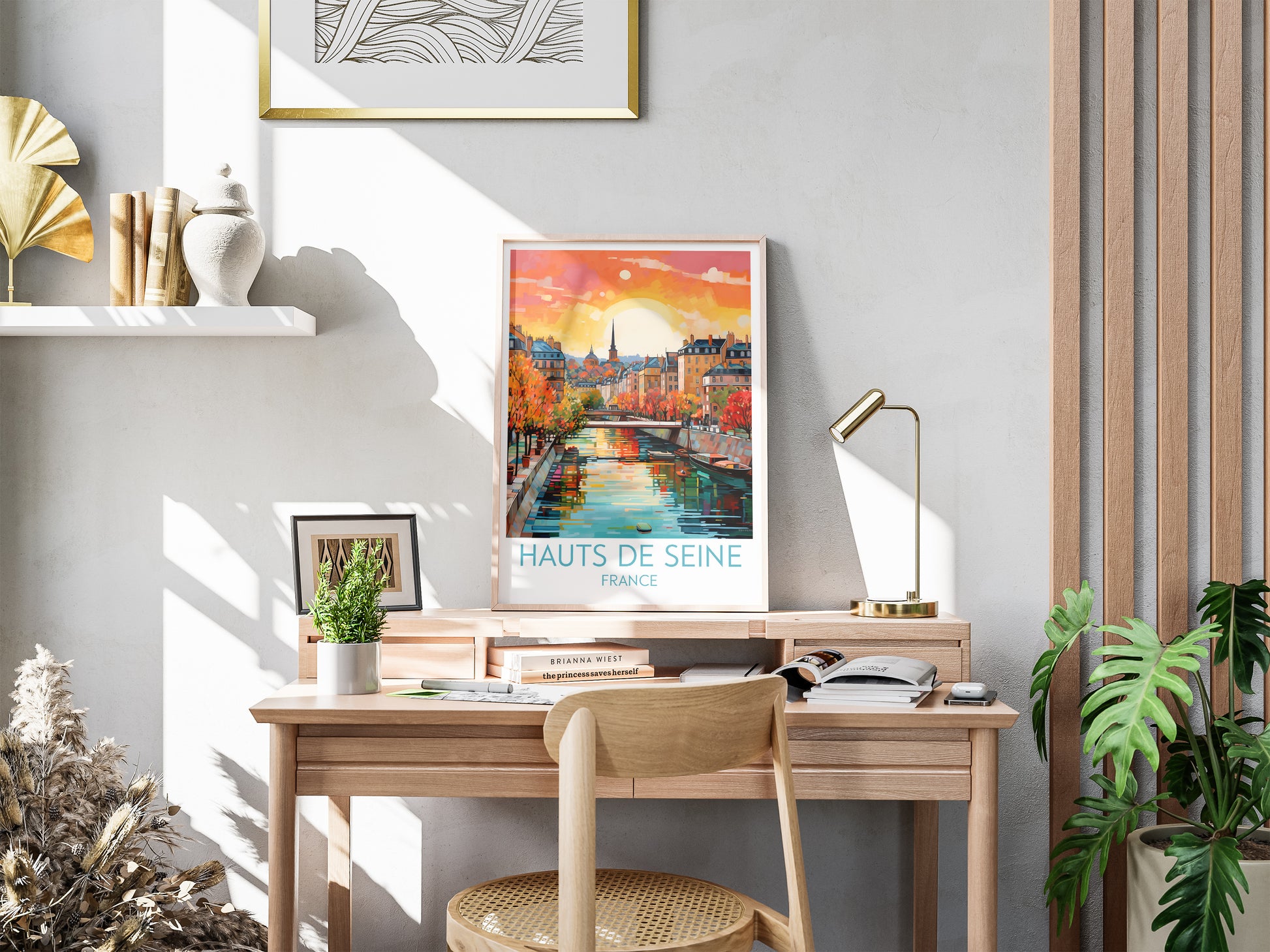 hauts de seine travel poster for desk france