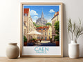 caen travel poster for kitchen france