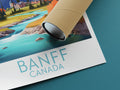 banff travel poster rolled canada