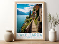 lake garda travel poster for kitchen italy