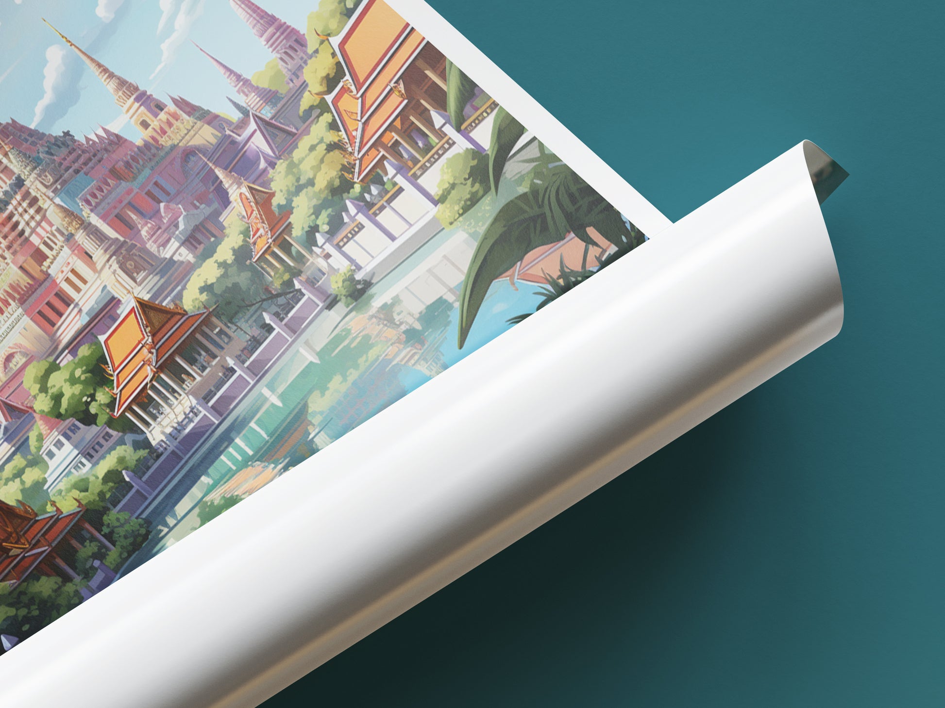 bangkok travel poster tube thailand