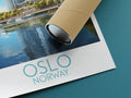 oslo travel poster rolled norway