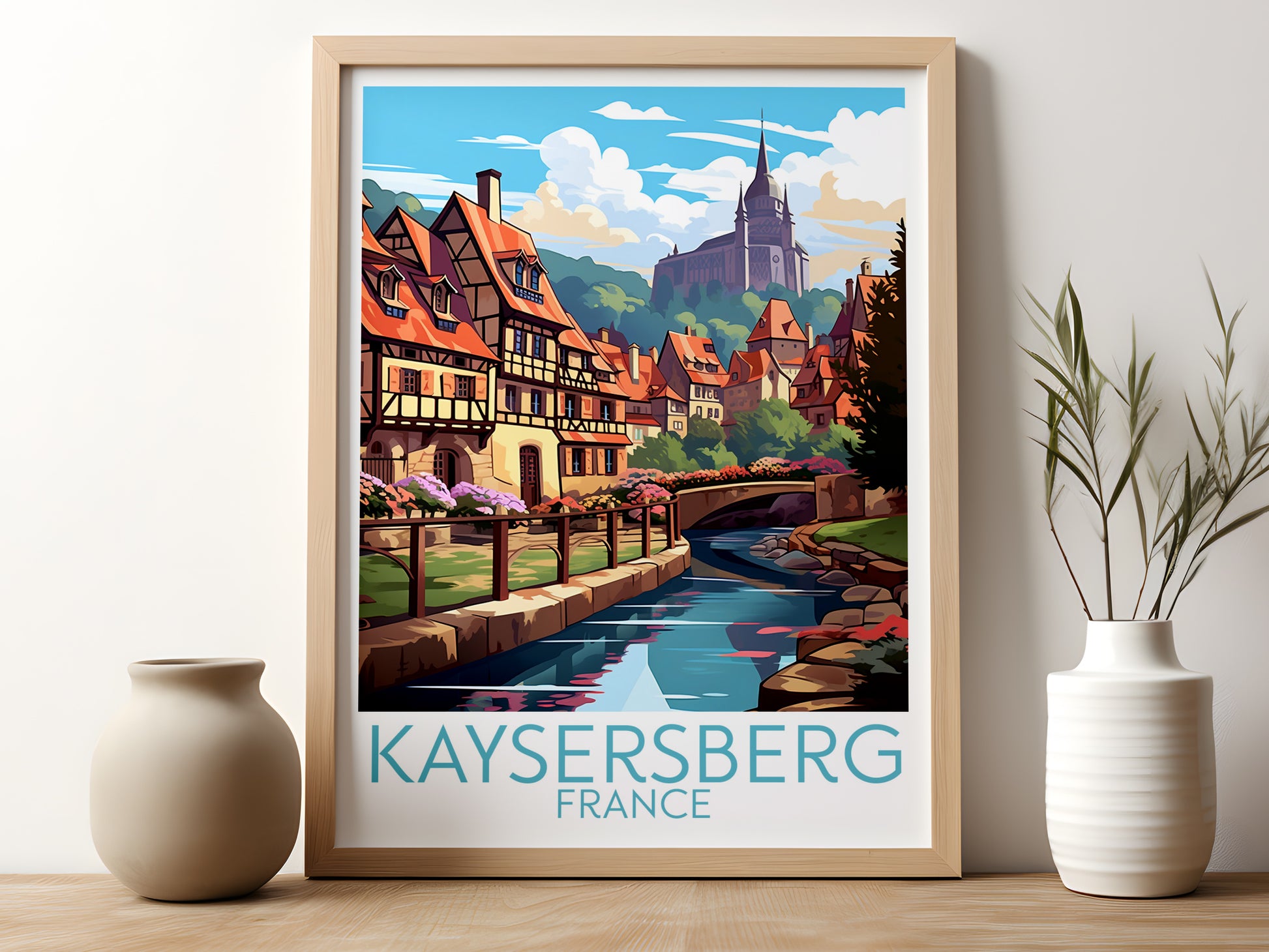 kaysersberg travel poster for kitchen france