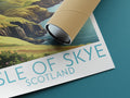 isle of skye travel poster rolled scotland