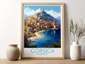 corsica travel poster for kitchen france