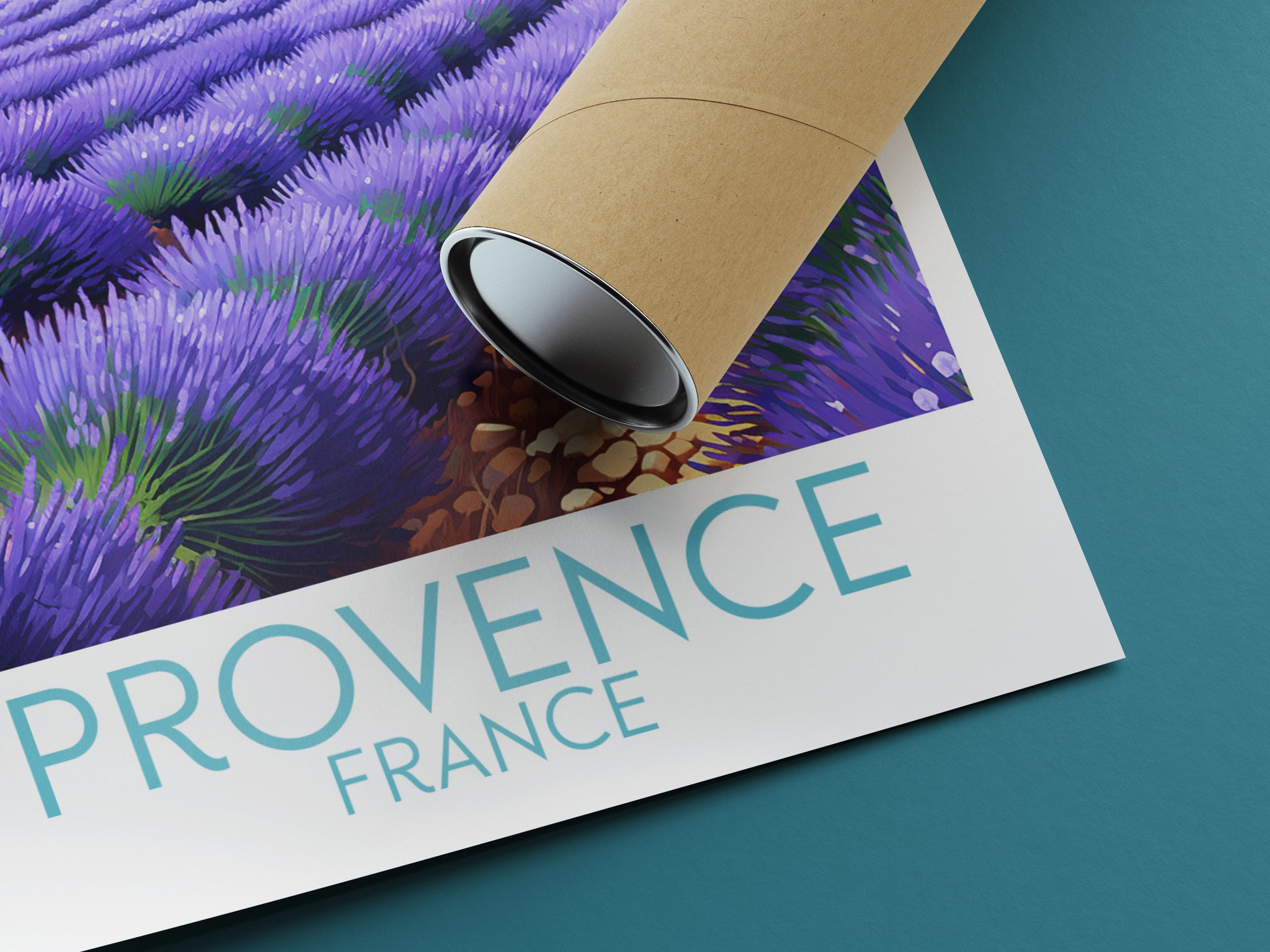 provence travel poster rolled france