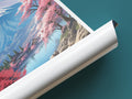 mount fuji travel poster tube japan