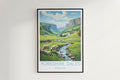 yorkshire dales travel poster hanged on the wall england