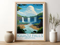 iguazu falls travel poster for kitchen argentina