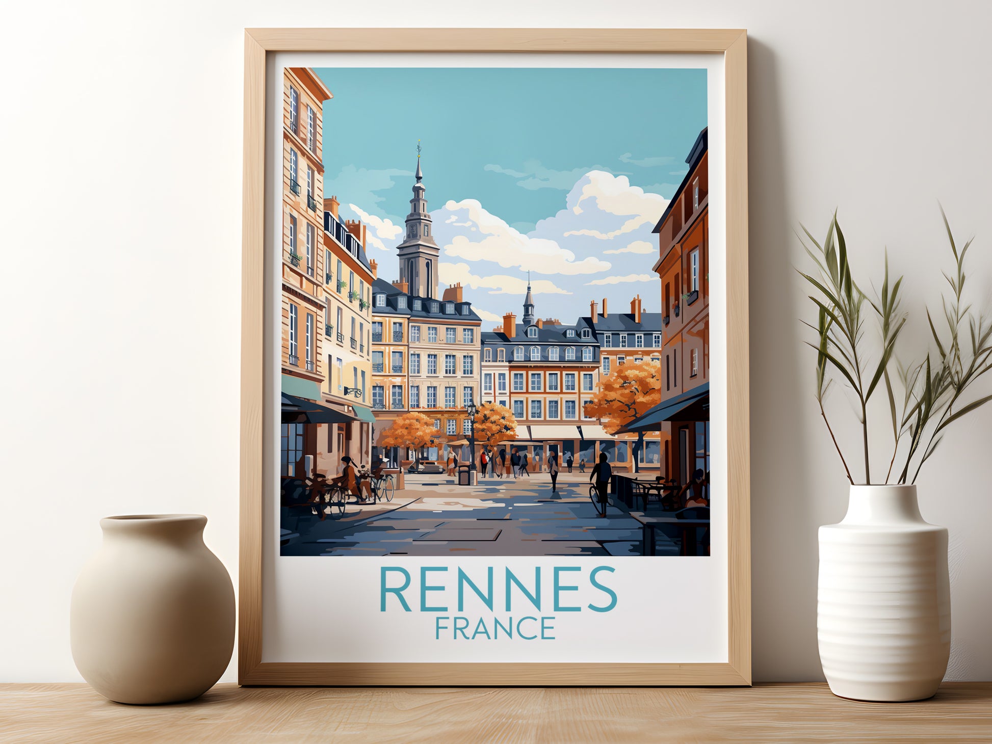 rennes travel poster for kitchen france