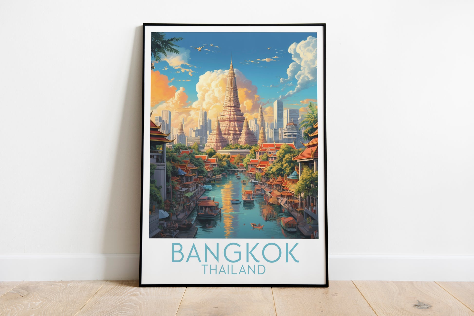 bangkok travel poster on the ground thailand