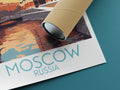 moscow travel poster rolled russia