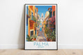 palma travel poster on the ground spain