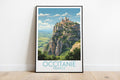 occitanie travel poster on the ground france