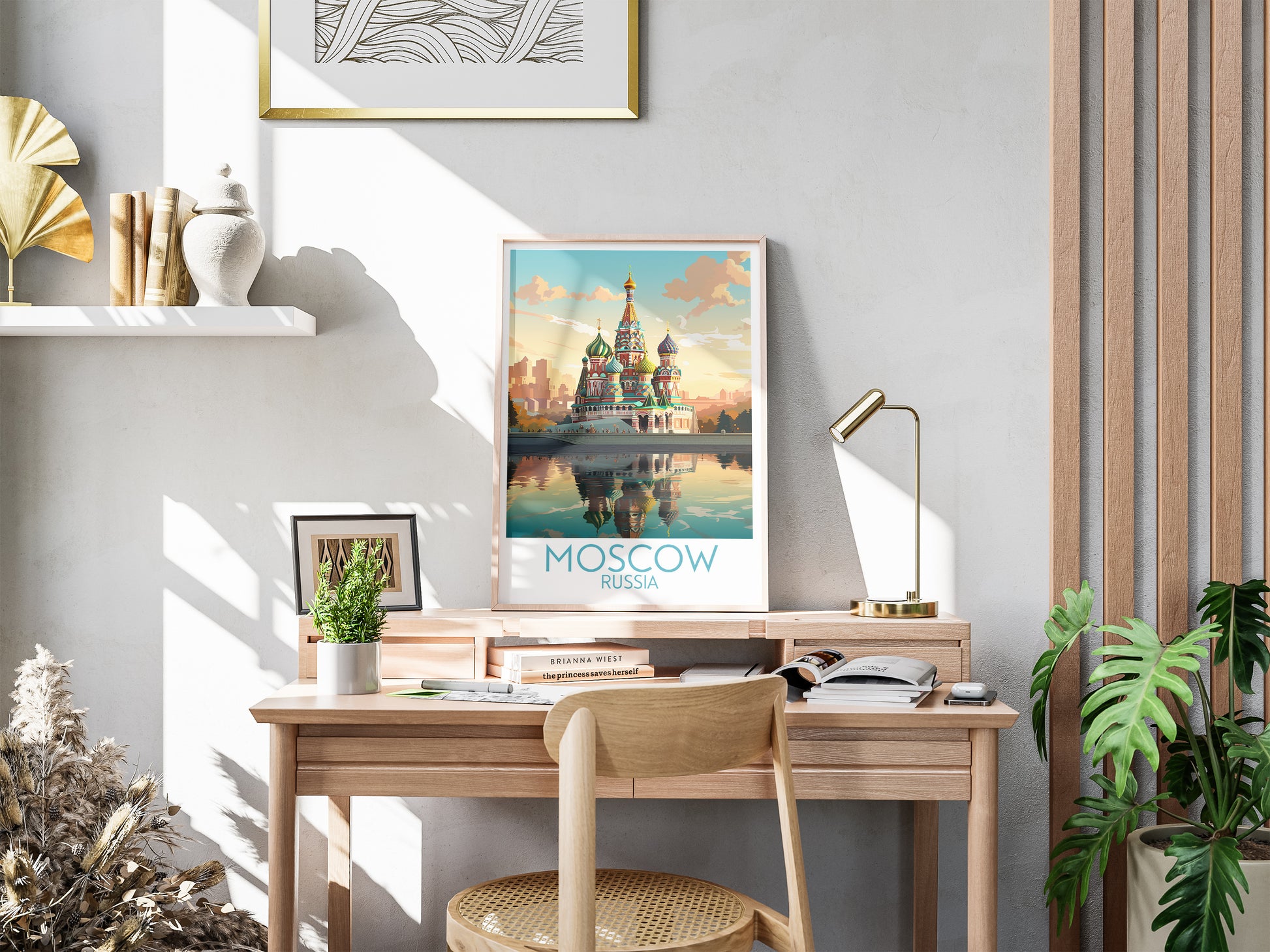 moscow travel poster for desk russia