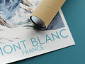 mont blanc travel poster rolled france