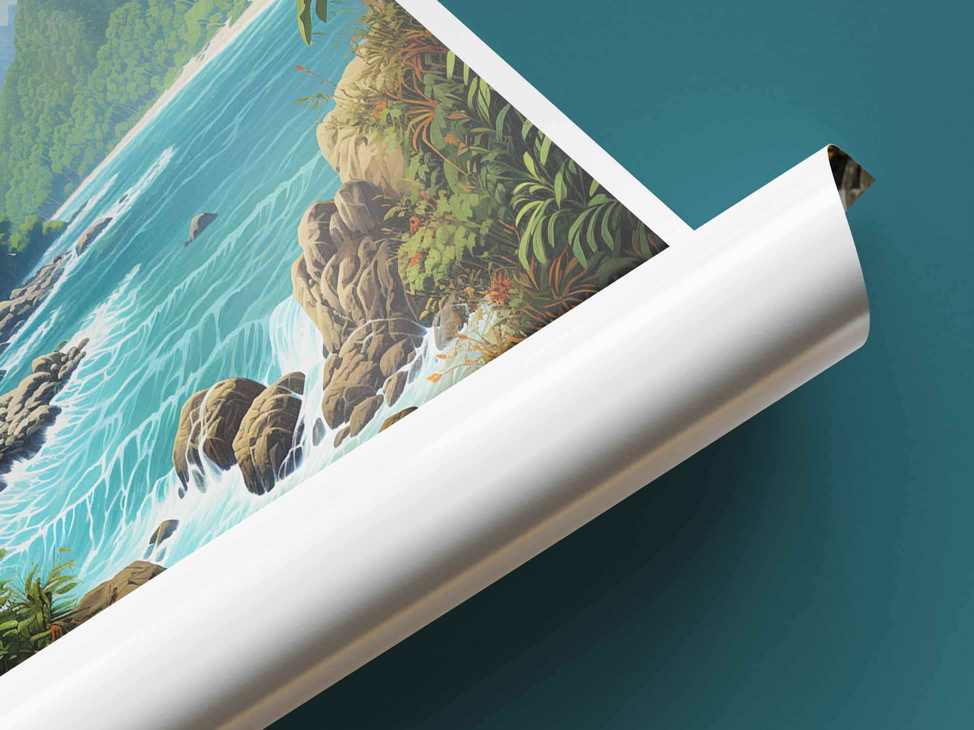 costa rica travel poster tube caribbean