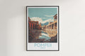 pompeii travel poster hanged on the wall italy