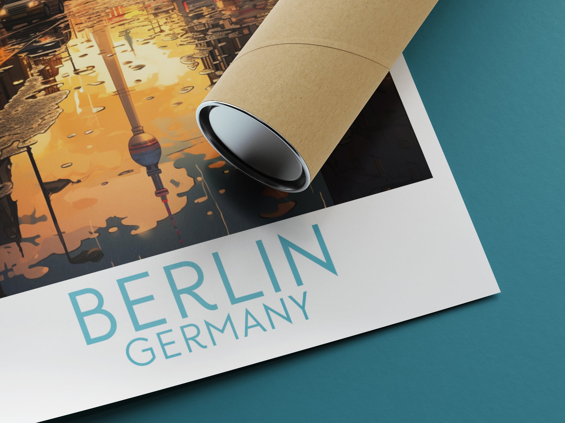 berlin travel poster rolled germany