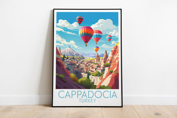 cappadocia travel poster on the ground turkey