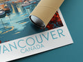 vancouver travel poster rolled canada