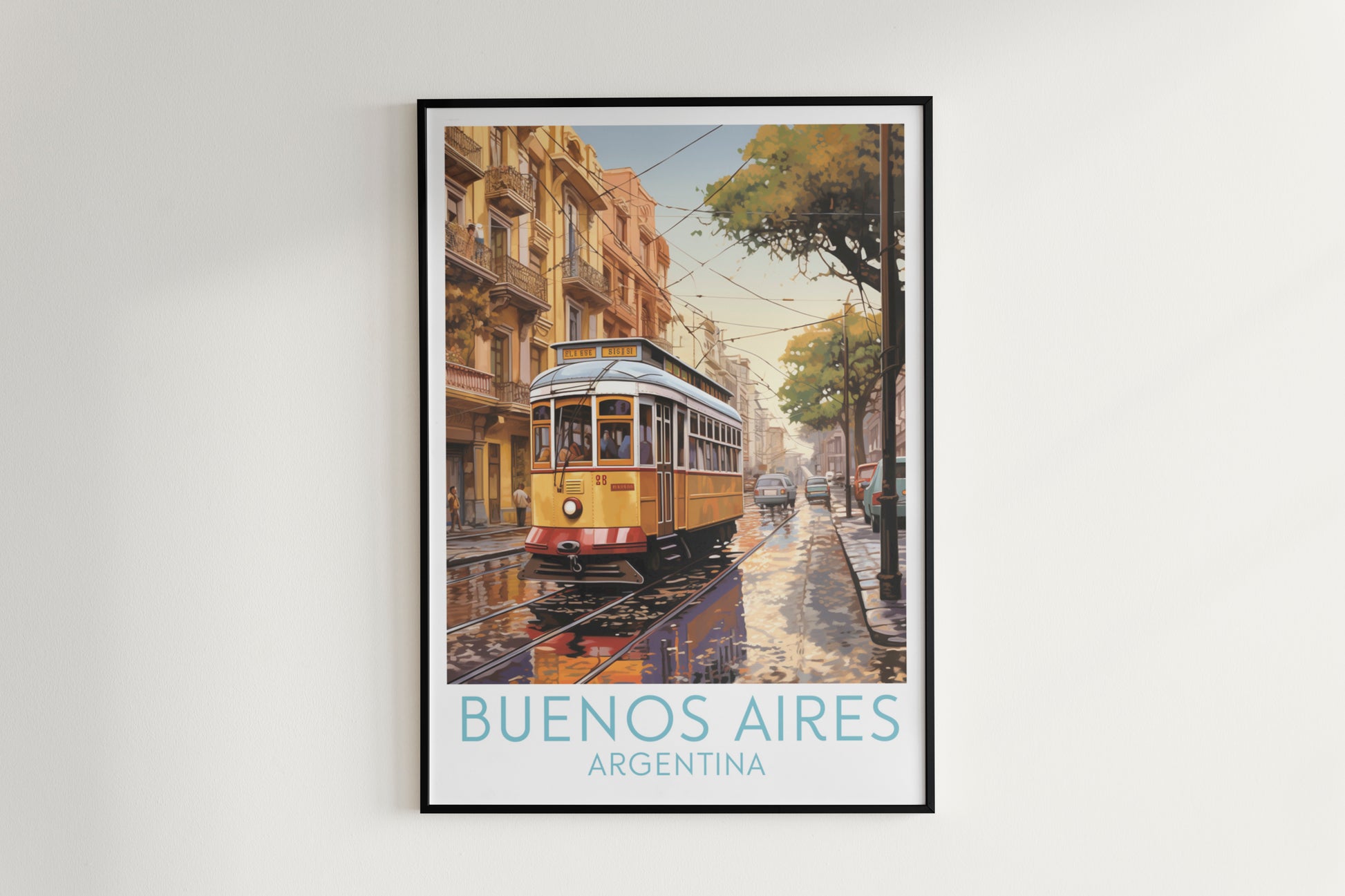 buenos aires travel poster hanged on the wall argentina